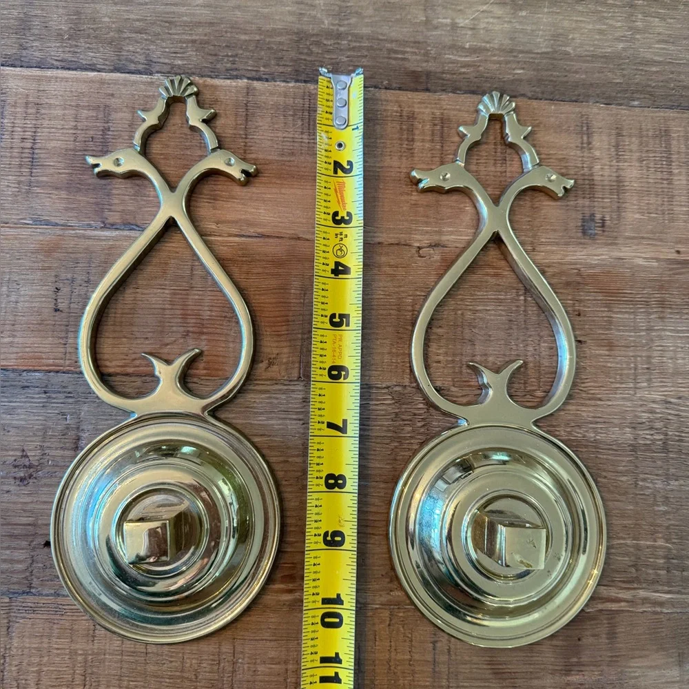 2 Colonial Williamsburg Restoration Brass Sconce. Solid | BACKPLATES ONLY